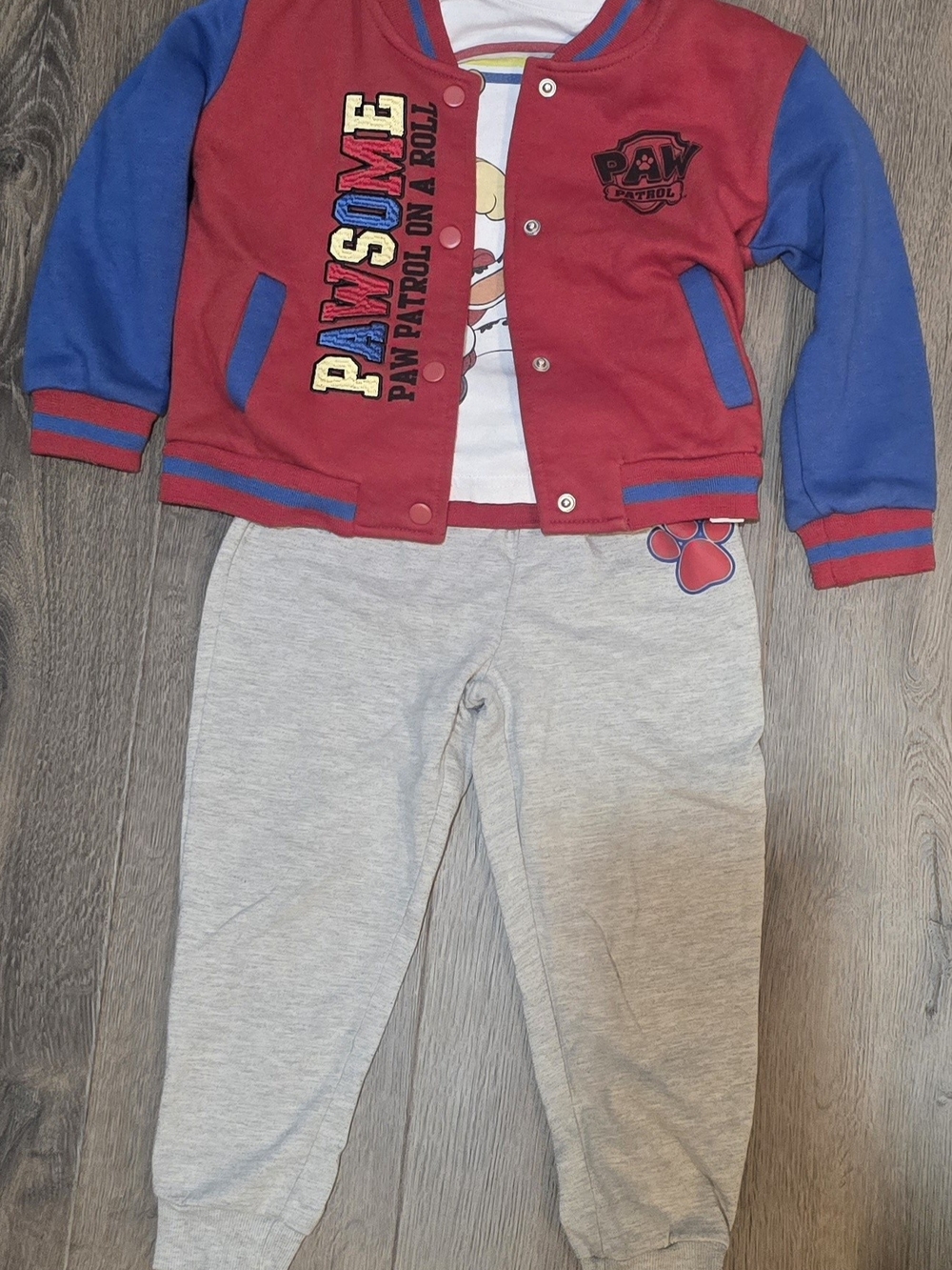 Nickelodeon PAW Patrol Boys 4T 3-Piece Fleece Jacket Tee Pants Set